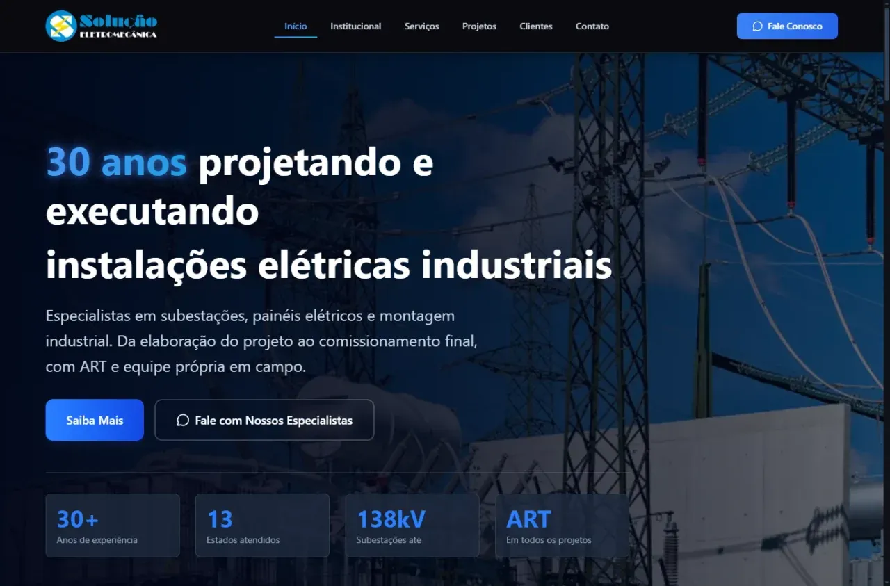 Solução Eletromecânica — Site Institucional — preview