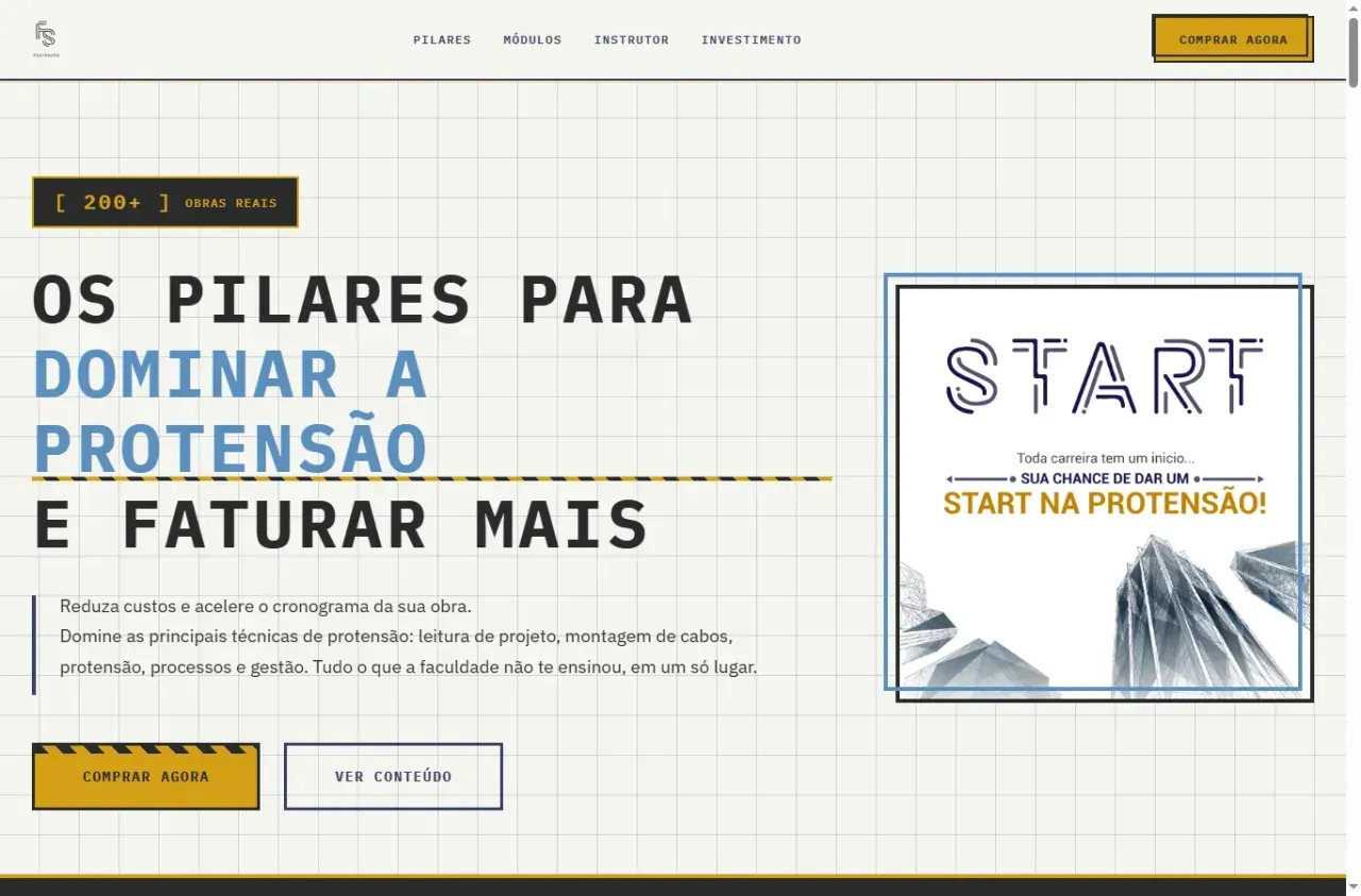 Start na Protensão — Landing Page — preview